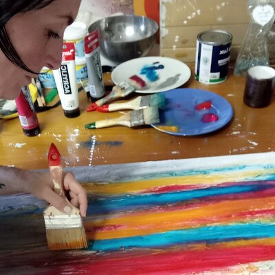 Patrizia Pacini in the Studio
