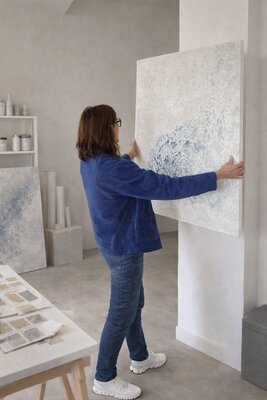 Mara Fabbro nello studio