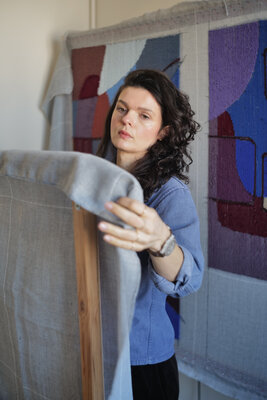 Magdalena Teliżyn en el estudio
