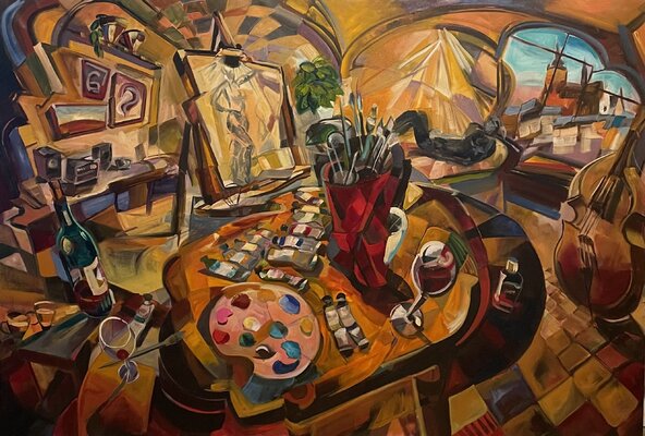 Luke Hey in de studio: Recent view of my studio