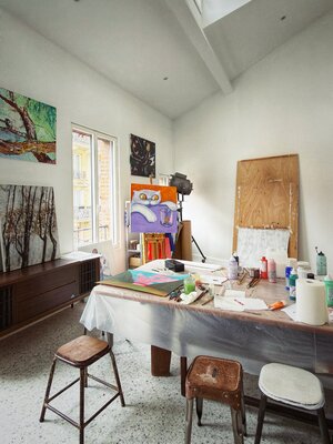 Jie Wang im Studio: Atelier de Jie WANG à Paris