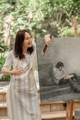 Ekaterina Quehl nello studio