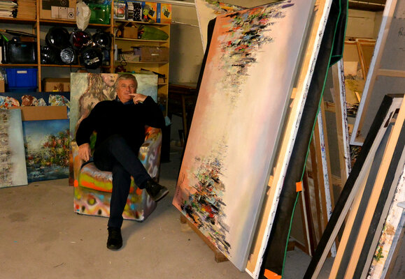 Richard Dubure im Studio: La pose