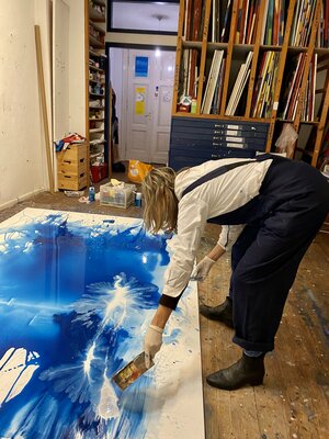 Susanne Pohlmann nello studio