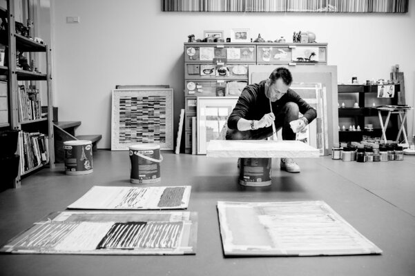 Marcus Akerman in de studio