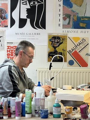 Marcus Akerman in de studio