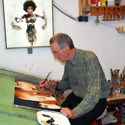 Daniel de Saint-Yon en el estudio: au travail dans l'atelier