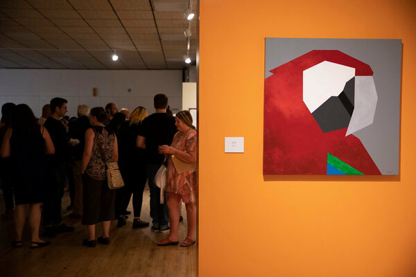 Ilaamen Pelshaw in the Studio: My piece at Museo Latino, Omaha NE, USA