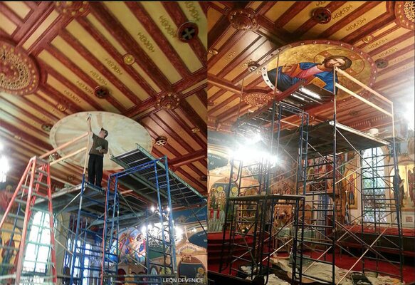 Leon Devenice nello studio