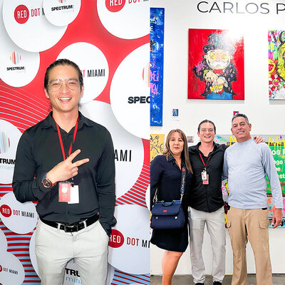 Carlos Pun nello studio: Miami Art Week Carlos Pun Art Exhibition in Reddot booth 728