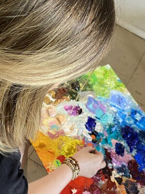 Liubov Kuptsova in de studio