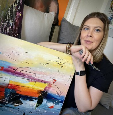 Liubov Kuptsova in de studio