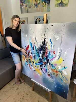 Liubov Kuptsova in de studio