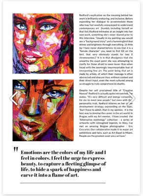 Lina Redford in de studio: M.i.a Magazine Vol.15. Denver, Colorado