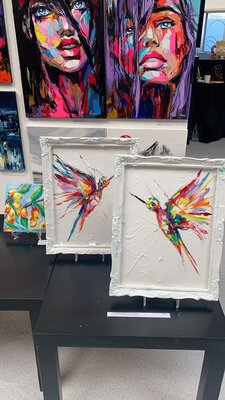 Lina Redford in de studio: Kunstverkaufsmesse Art Fair in Coburg, Germany