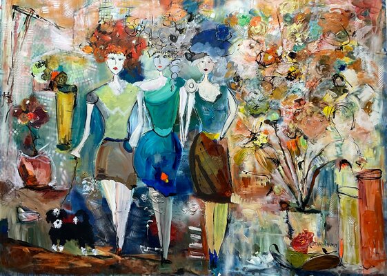 Marie Manon Corbeil in the Studio: Commission painting