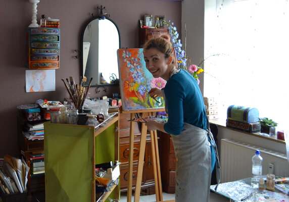 Roxana Soos in de studio