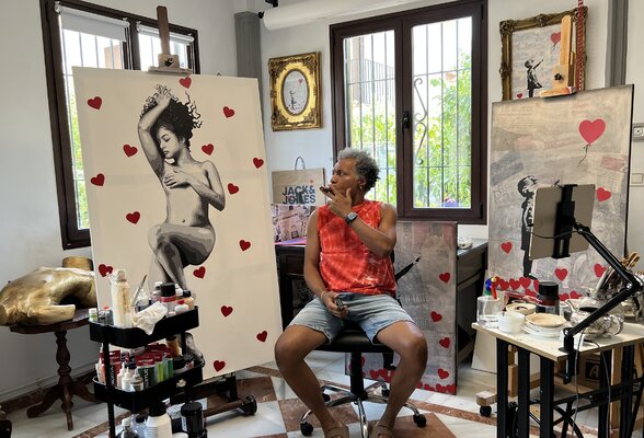 Michel Acosta Perez en el estudio