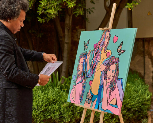 Michel Acosta Perez en el estudio