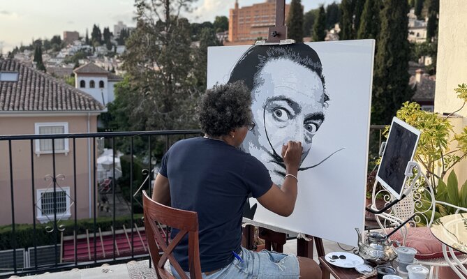 Michel Acosta Perez en el estudio: Artista en estudio