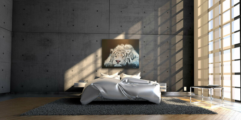 K-roline im Studio: Mise en ambiance de la toile "Ni tout blanc, ni tout noir" en 120 x 150 cm