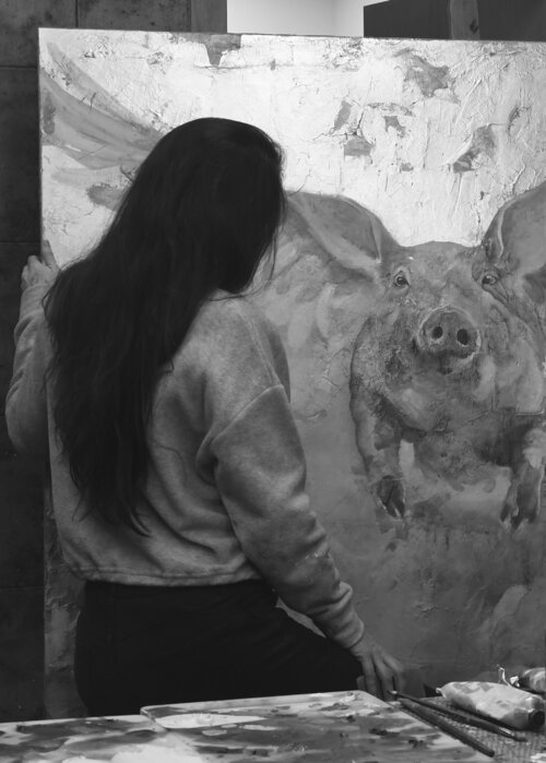 La foto de bodas by Paula Segarra (2023) : Painting Oil on Canvas