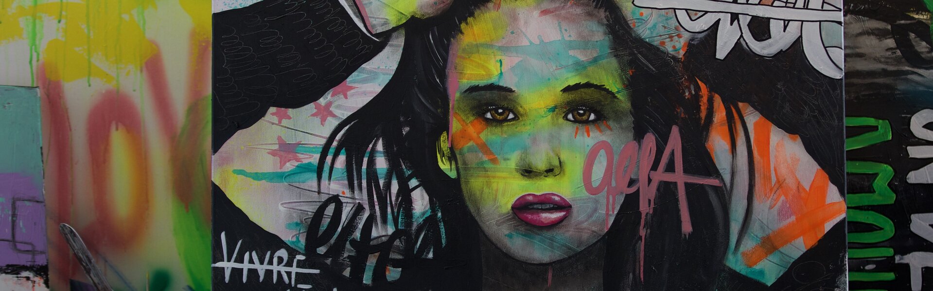 ストリートアート ポップアート「FUCK!!!」