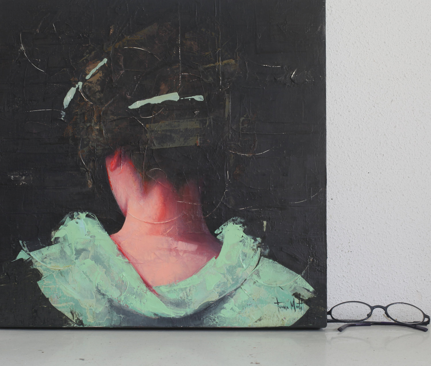 Tomasa Martin 作　”赤いバラと日記” スペイン画家 Tomasa Martin ”赤いバラと日記” 油彩画 美術品