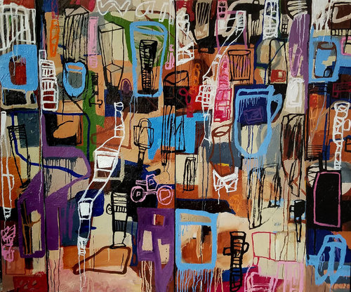 A Town Called Exposition von Shelton Walsmith, Malerei kaufen auf Singulart