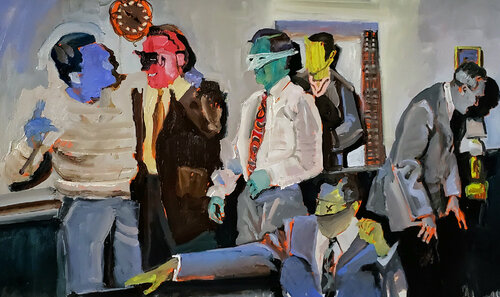 Pensionierungn Party Mit Deutsche Männer von Shelton Walsmith, Werk auf Papier kaufen auf Singulart