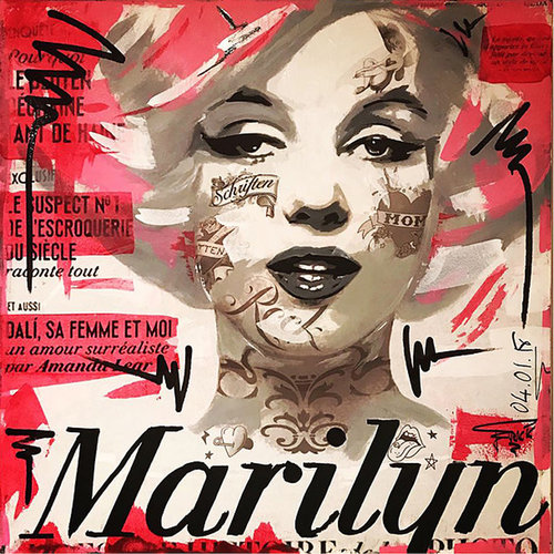 Marilyn Tatoo van Erick Artik, Schilderij te koop op Singulart