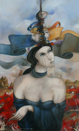 LE MIROIR DE L AME van Jean Louis Mendrisse, Schilderij te koop op Singulart