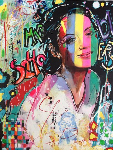 MARION COTILLARD van Jean-Louis Azencott, Schilderij te koop op Singulart