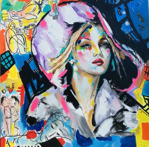 Quand passent les cigognes van Jean-Louis Azencott, Schilderij te koop op Singulart