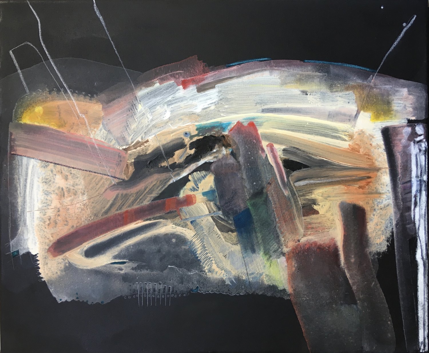 NIDDOISE 10 by Andreas Krämer (2019) Painting Acrylic, Charcoal on