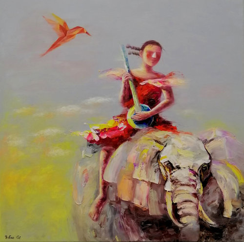 Conversation van Yutao Ge, Schilderij te koop op Singulart