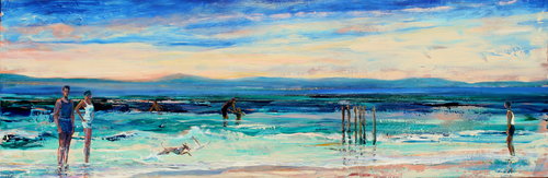 L’instant précis où Bristol faillit croquer une mouette by François Pagé, Painting for Sale on Singulart