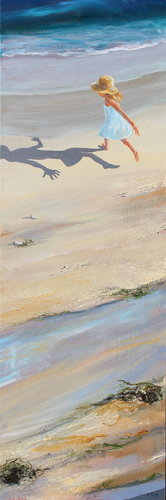 L'instant précis où la petite Lila me demanda: Serai-je un jour plus grande que mon ombre ? par François Pagé, Peinture en vente sur Singulart