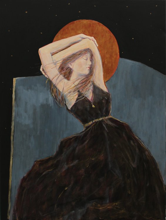 Éclipse II,  Je suis, d'or en toi, sois tranquille. Je m'endors ,en toi. Suis moi sous les vagues frémissements des étoiles François Pagé