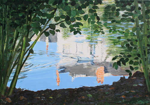 Trop réservé sans doute pour vous séduire, je vous avais adressé un messager. by François Pagé, 회화 for Sale on Singulart