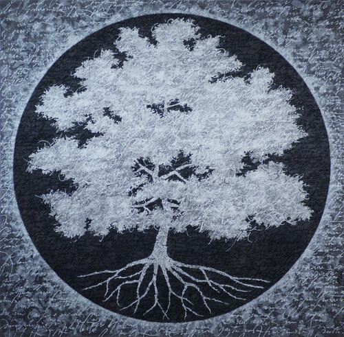 Lost words tree van Gian Luigi Delpin, Schilderij te koop op Singulart