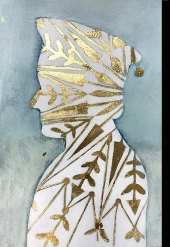 Blue Quattrocento "Lui" SOLD par Karenina Fabrizzi, Dessin en vente sur Singulart