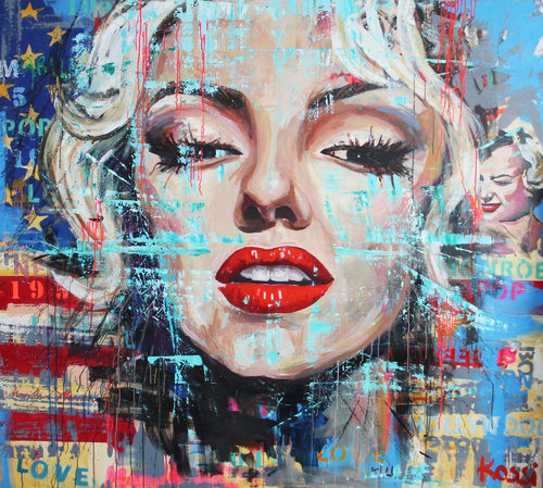 All Stars Marilyn van Kristin Kossi, Schilderij te koop op Singulart