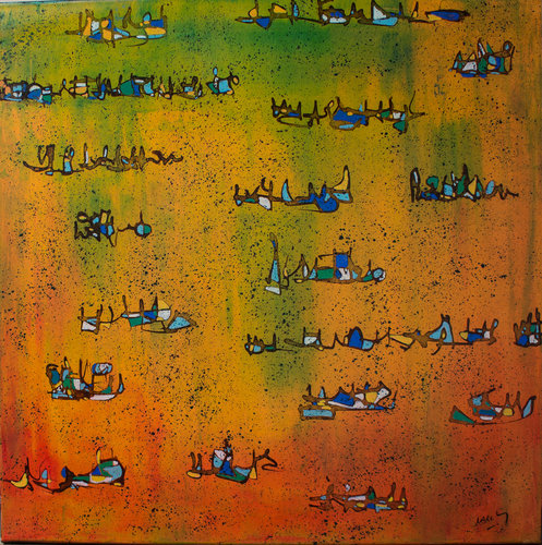 TENTATIVE D'ECRITURE #19011 van Marc Laffolay, Schilderij te koop op Singulart
