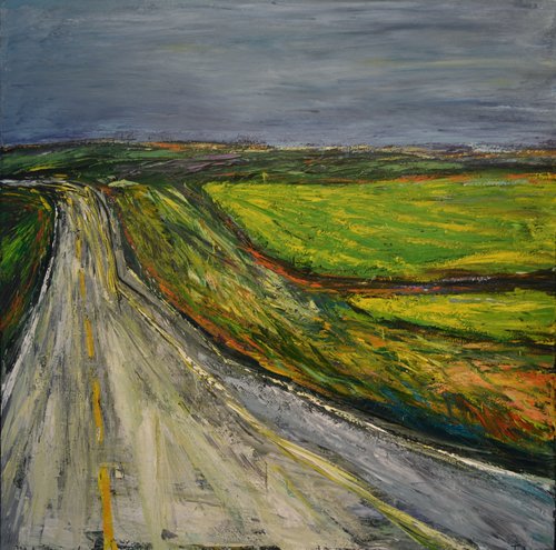 Prairie Highway par David Tycho, Peinture en vente sur Singulart