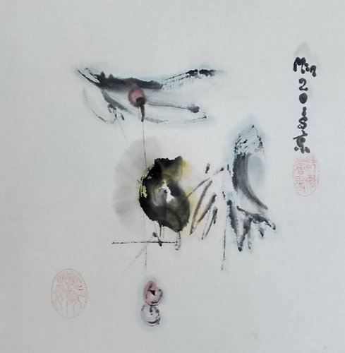 Thinking, is also a kind of happiness von Min Zou, Malerei kaufen auf Singulart