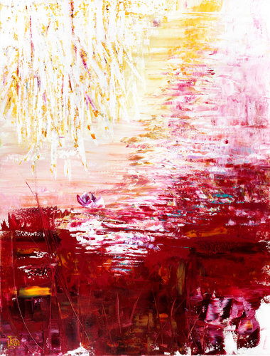 nymphéas 57 par Joëlle Kem Lika, Peinture en vente sur Singulart