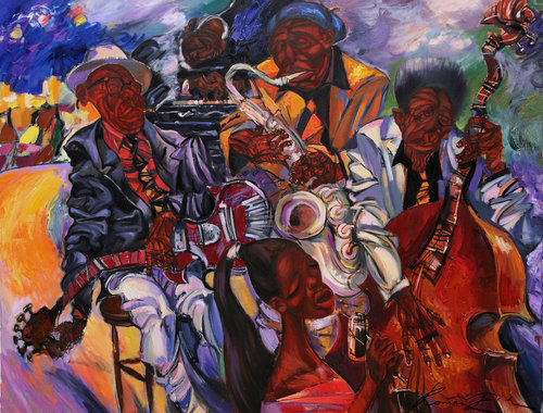 Jazz Band by Roman Nogin, Painting for Sale on Singulart
