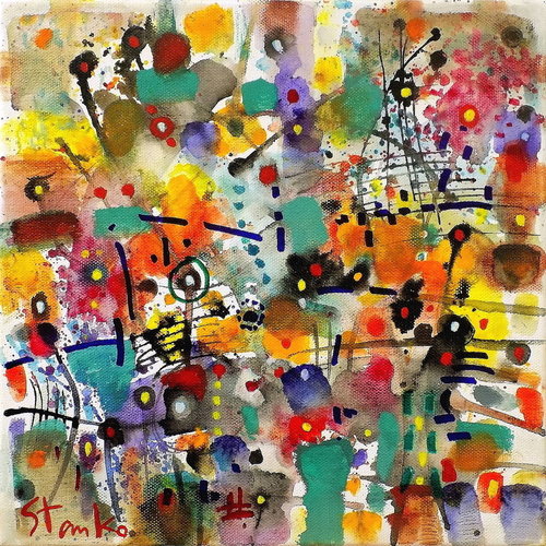 Musical script(abstract gardens)-I di Stanislav Bojankov, Pittura in vendita su Singulart