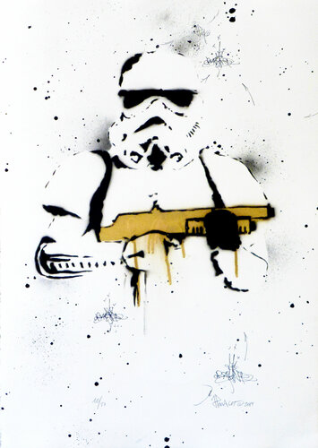 Star Wars stormtroopers  GOLD (10/20) van Jp Malot, Werk op papier te koop op Singulart